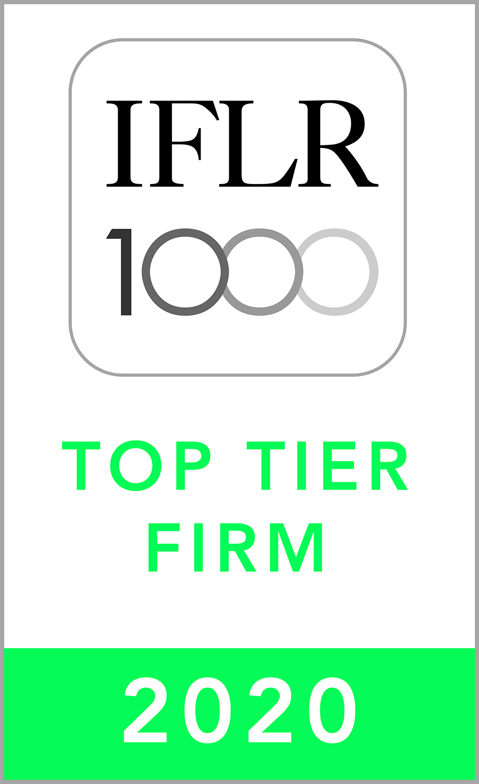 IFLR top tier firm 20